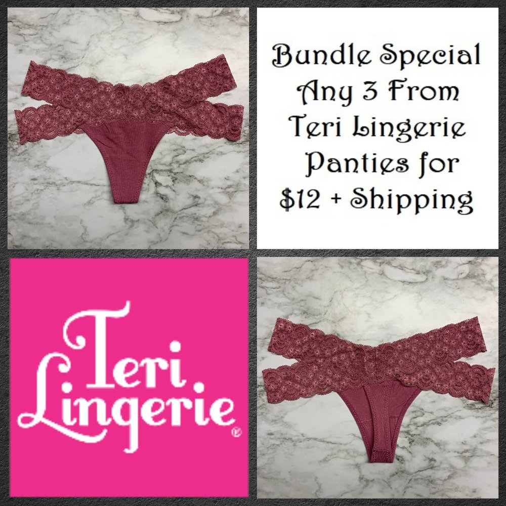 Cute Floral Lace Cutout Side Thong, Underwear